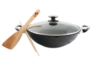 Titanový wok 32 cm s poklicí BAF Gigant new line Indukce